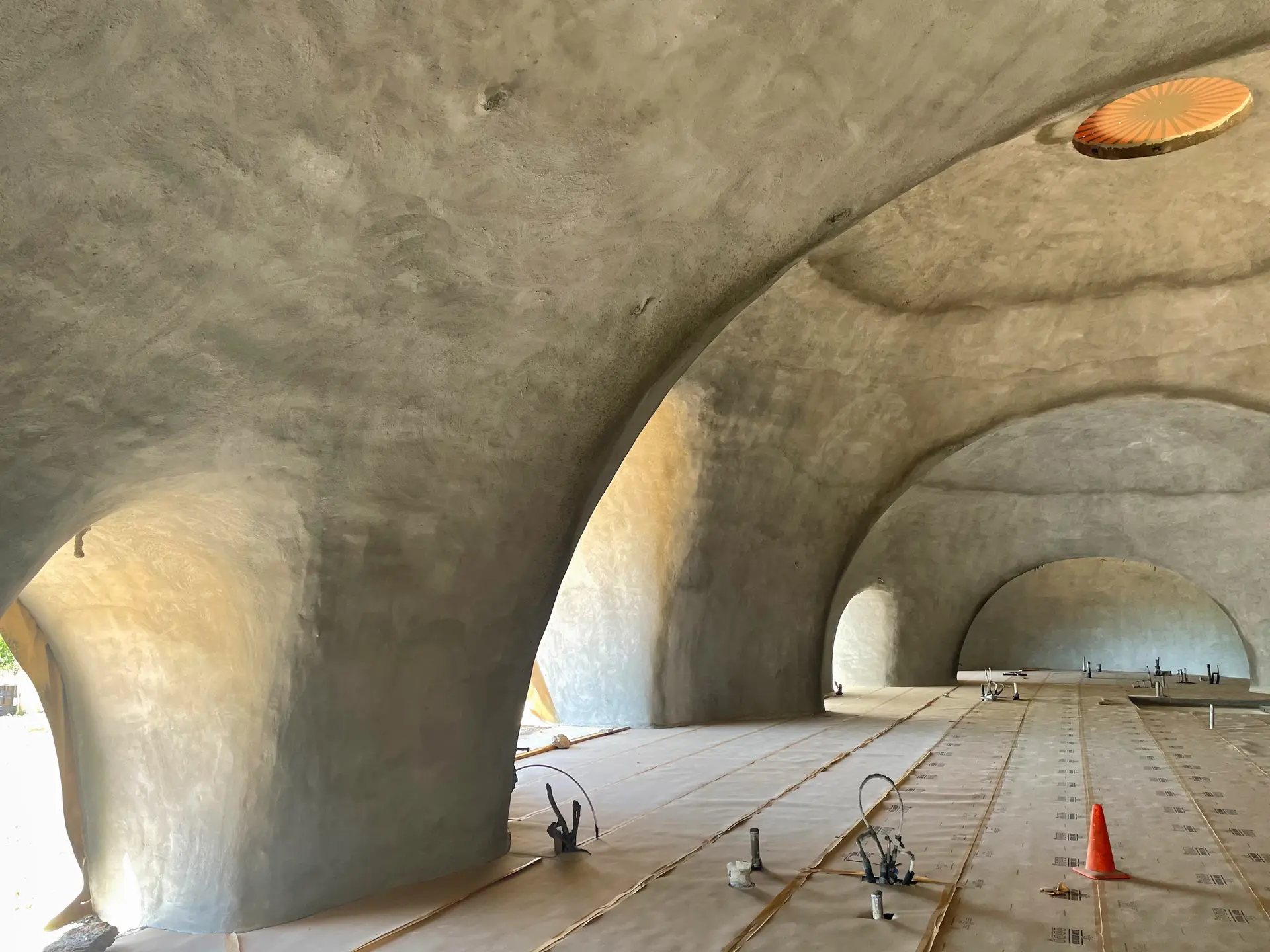 Smooth Dome Walls of a Monolithic Dome Home.