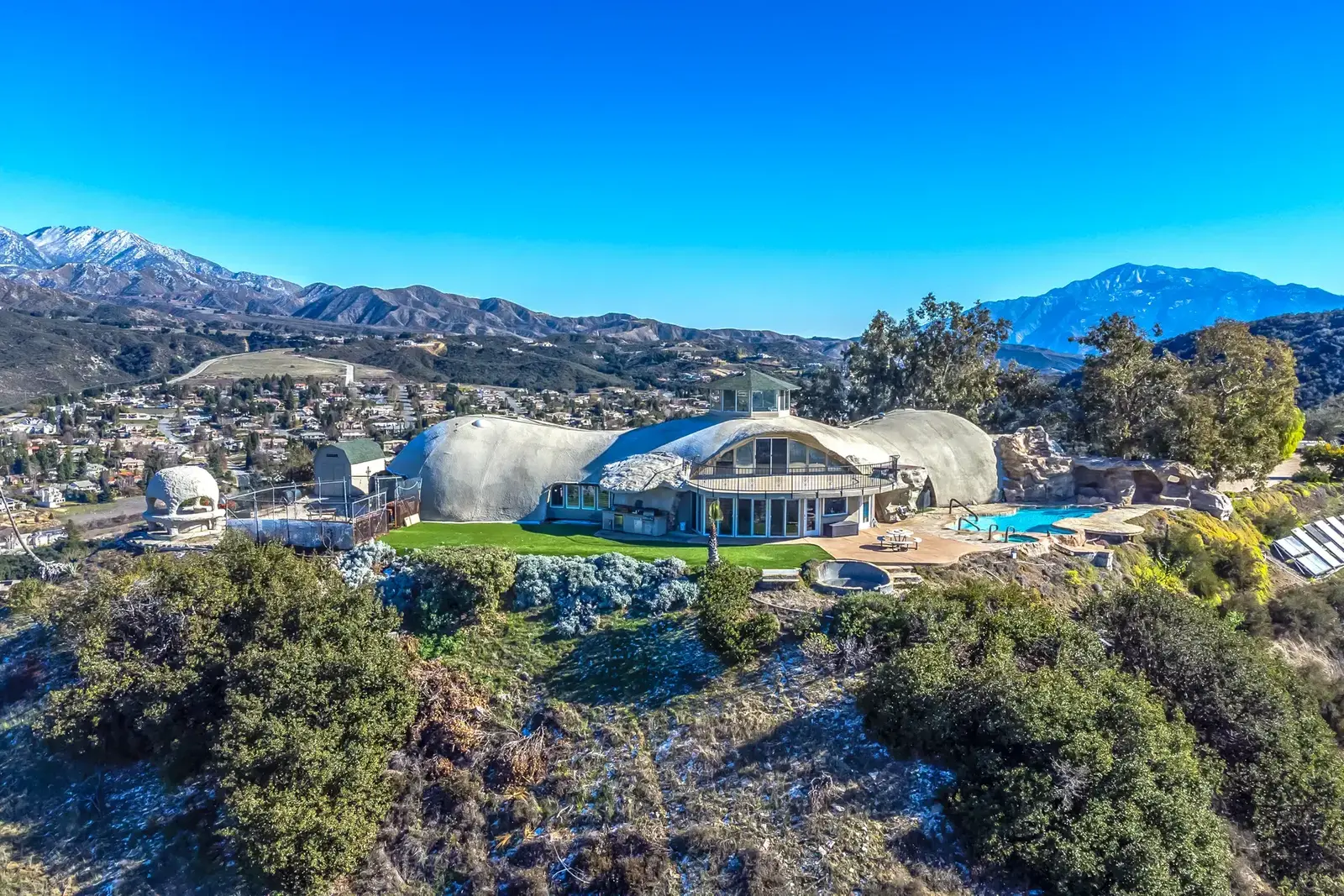 Monolithic Dome Home Overlooking Yucaipa, California.