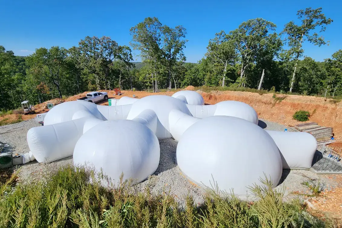 Airform Inflated for a Seven Dome Home Airform Inflated for a Seven Dome Home.