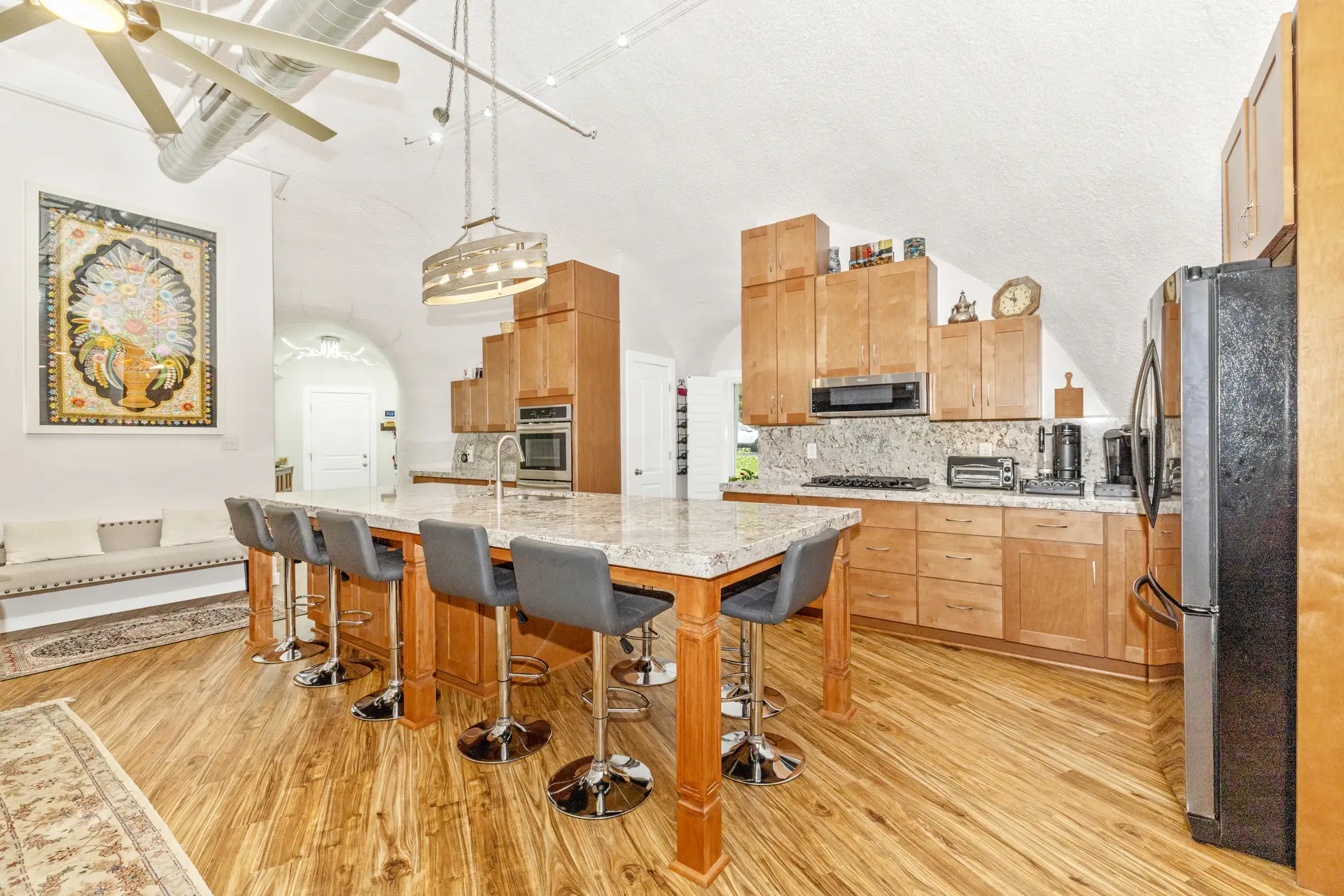Kitchen Barstool Seating Row.