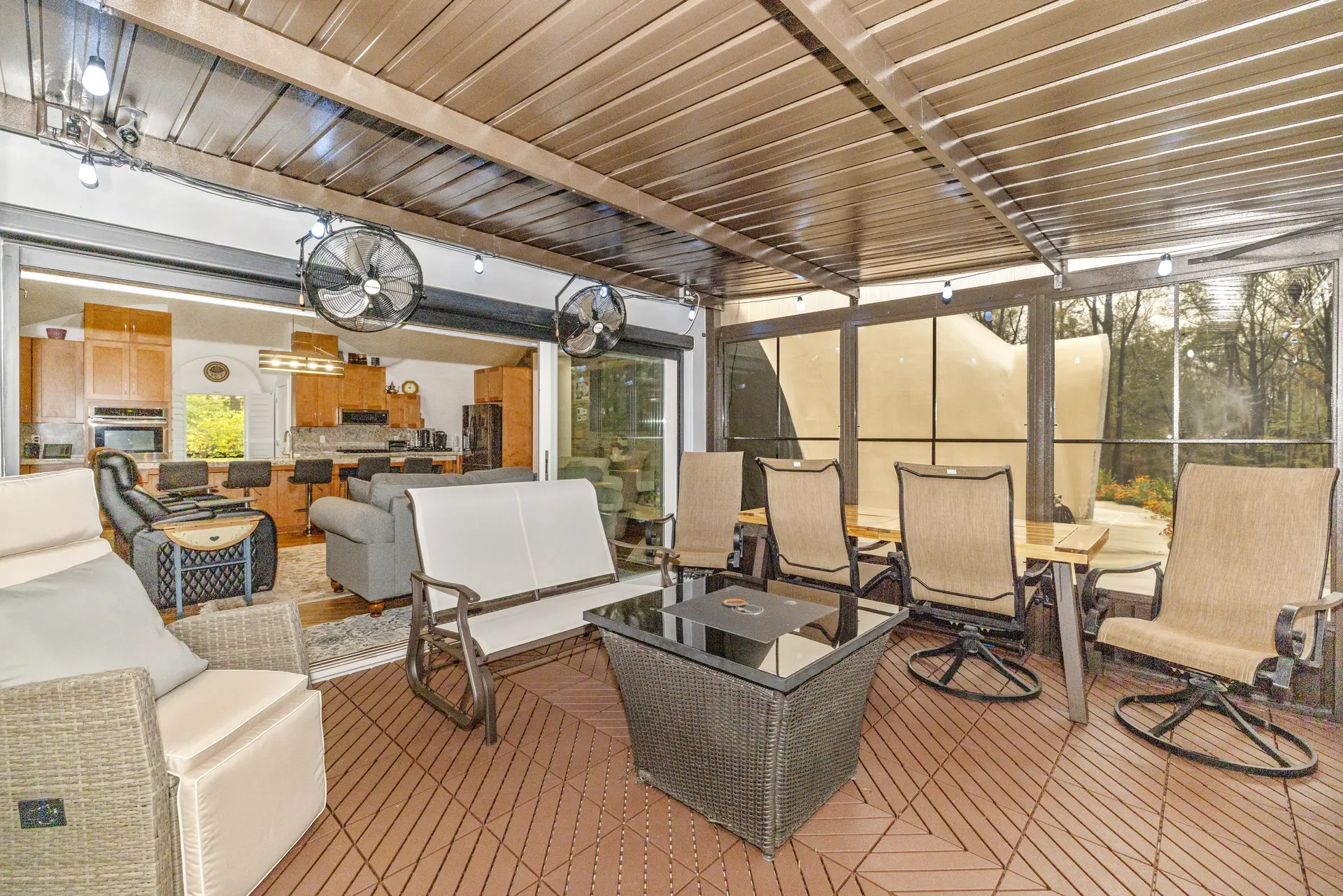 Sunroom Opening Into Great Room.