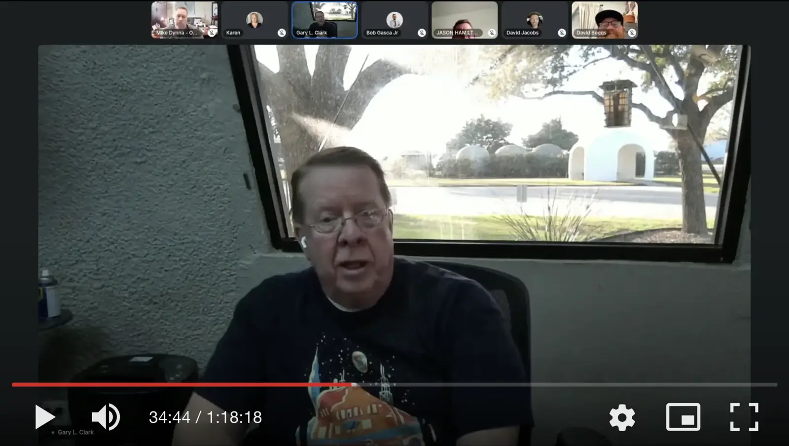 Screenshot of Gary Clark During the Q&A.