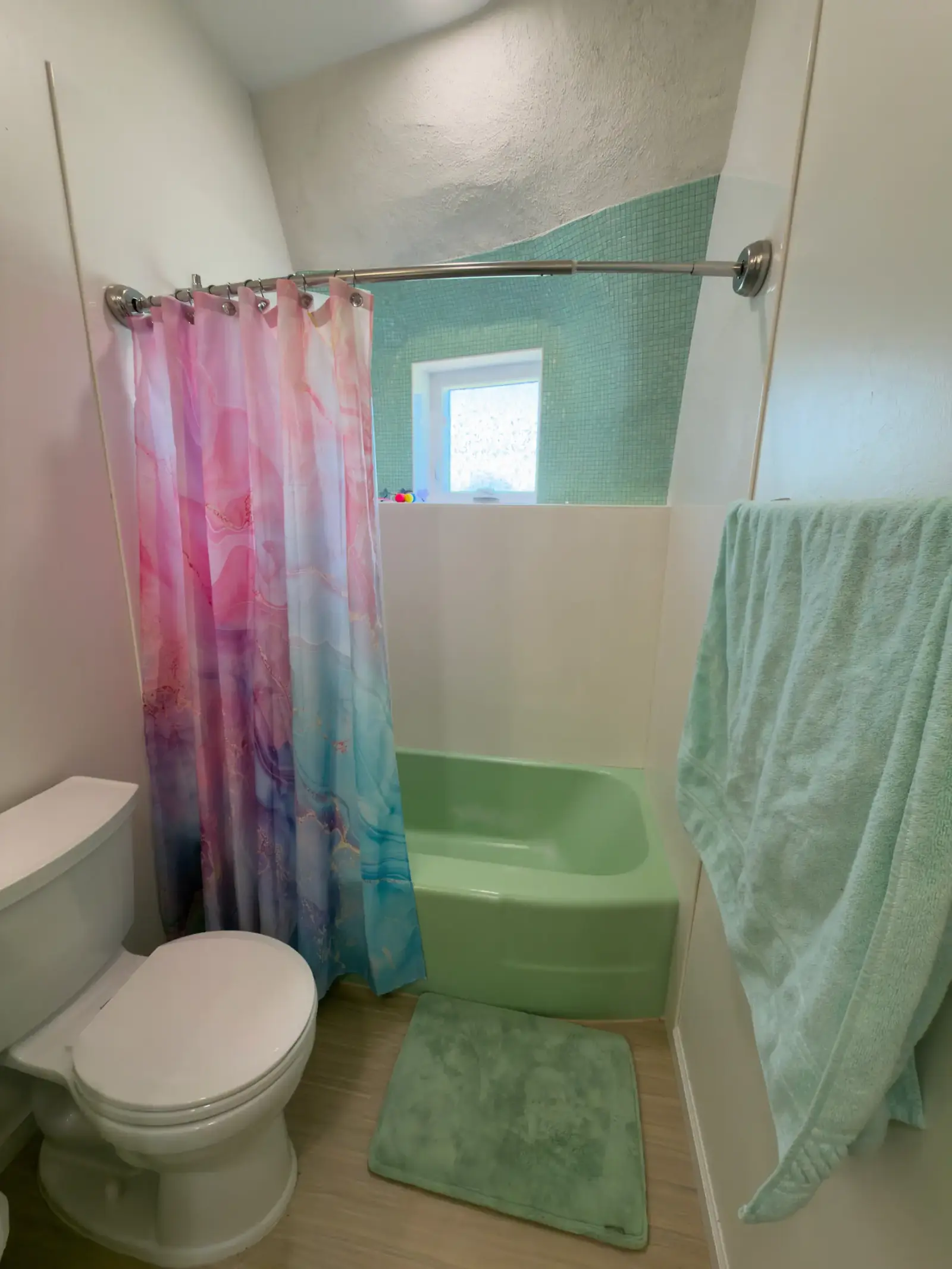 Bathroom with Tub and Shower Combination.