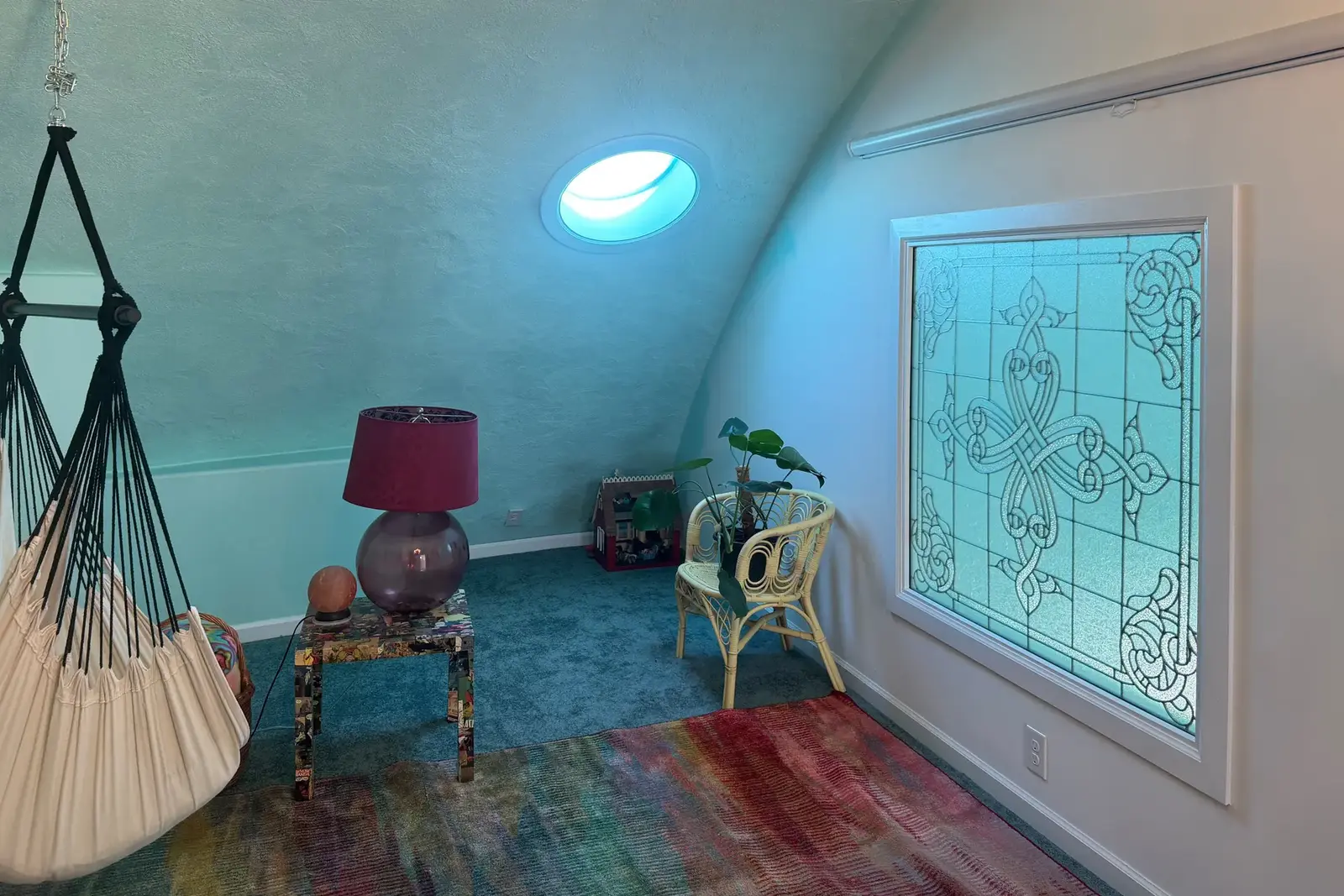 Loft with Decorative Window.