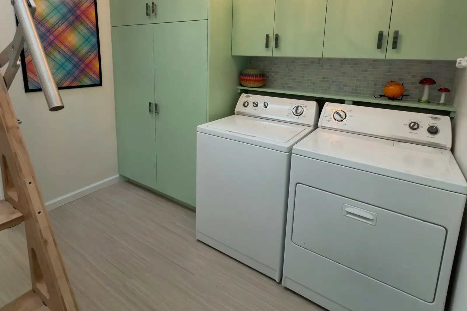 Laundry Room and Storage Cabinets.