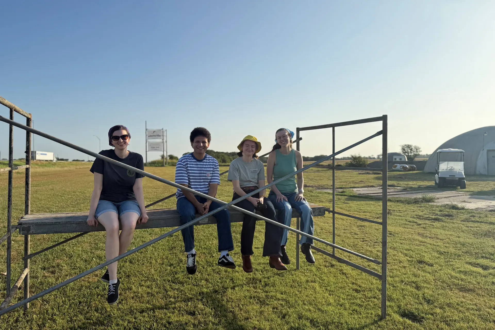 Four Friends on a Scaffold.