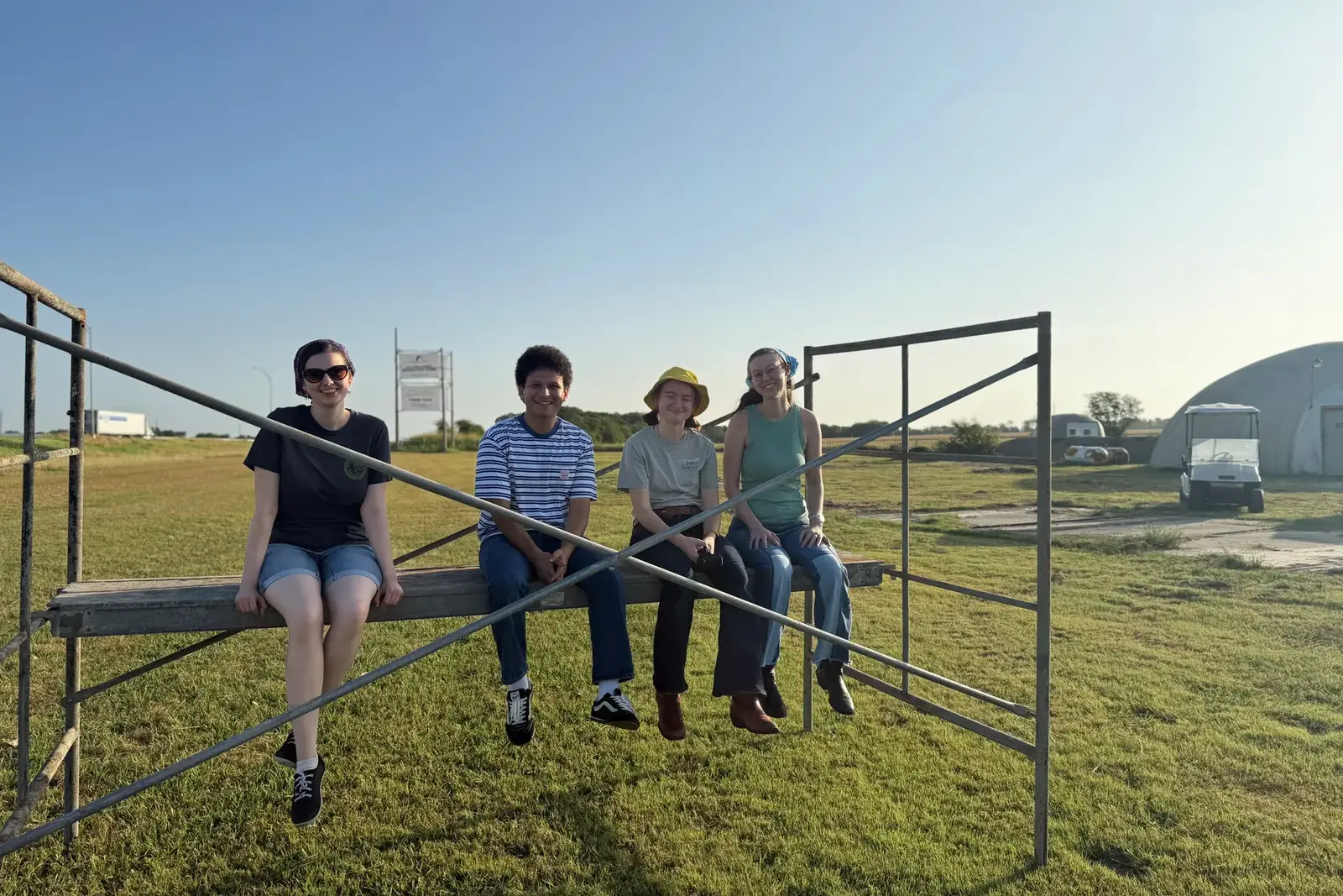 Four Friends on a Scaffold.