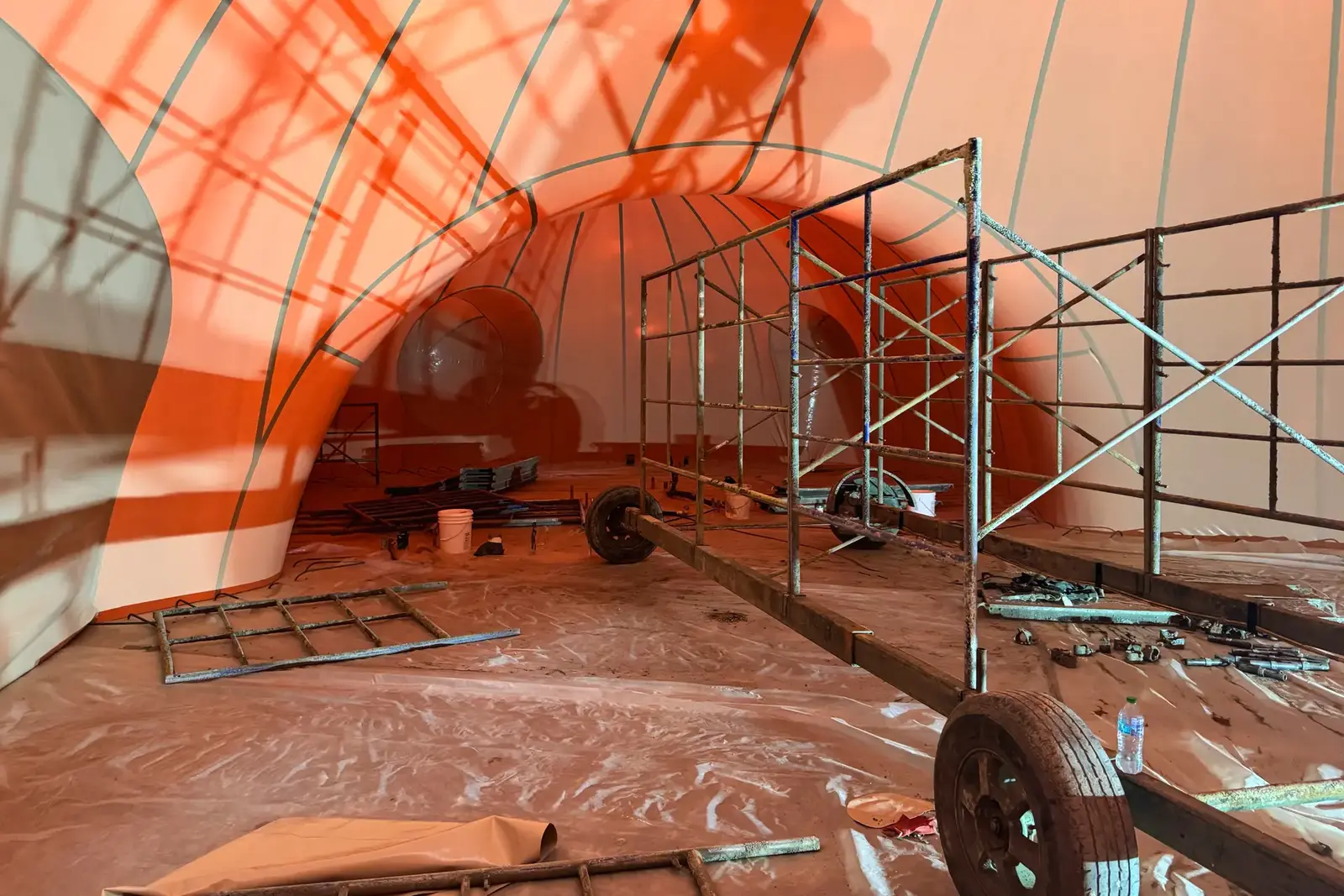 Inside Inflated Airform Inside Inflated Airform.