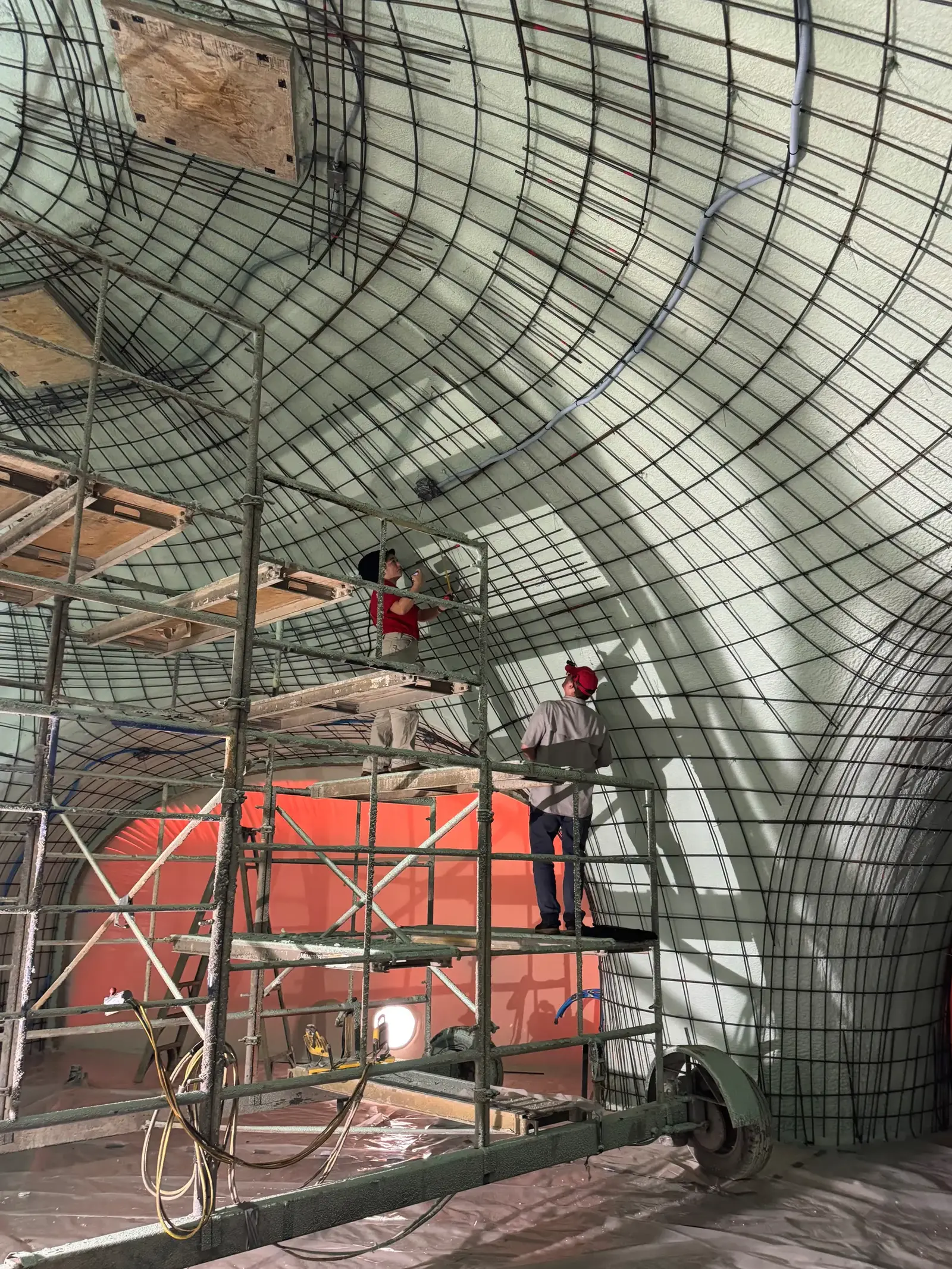 Rebar Grid Inside Dome Rebar Grid Inside Dome.