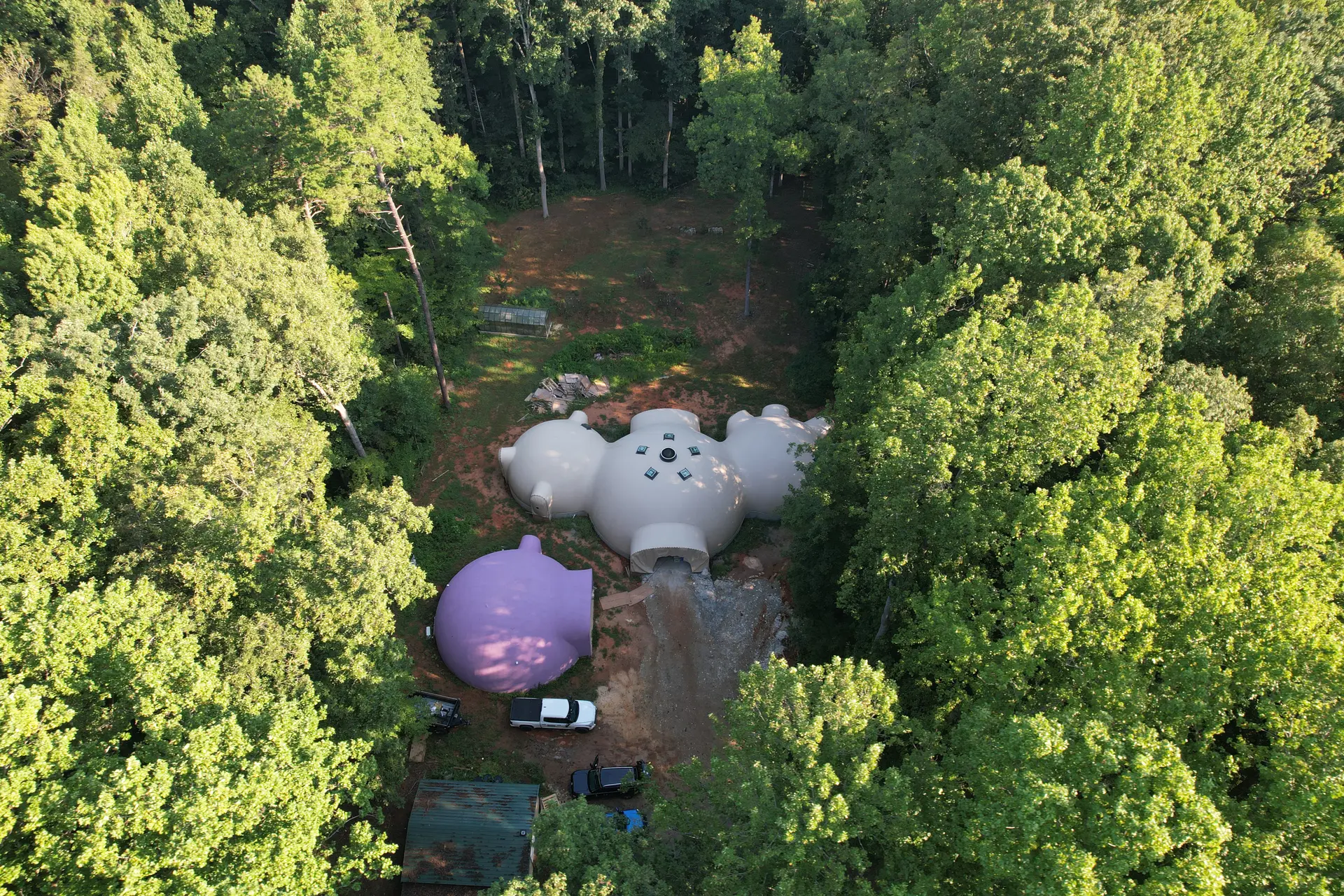 Monolithic Dome Home Surrounded by Woods Monolithic Dome Home Surrounded by Woods.