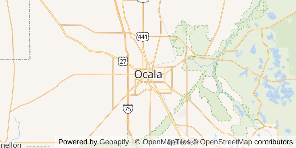 Map of Ocala, Florida, Twin Dome Residence
