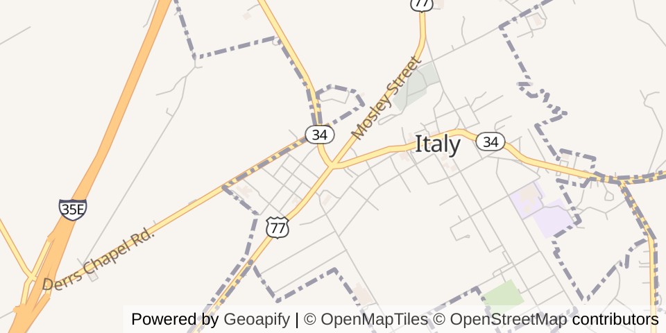 Map of Waco Street Dome Home, Italy, Texas