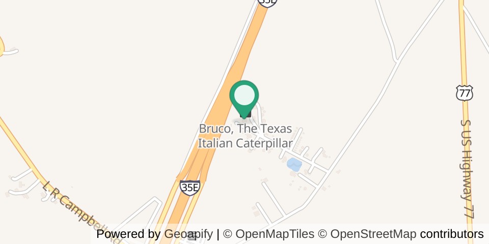 Map of Bruco the Caterpillar: Monolithic’s Fabric Structures Manufacturing Plant