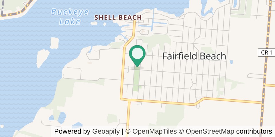 Map of Fairfield Beach Tornado Shelter