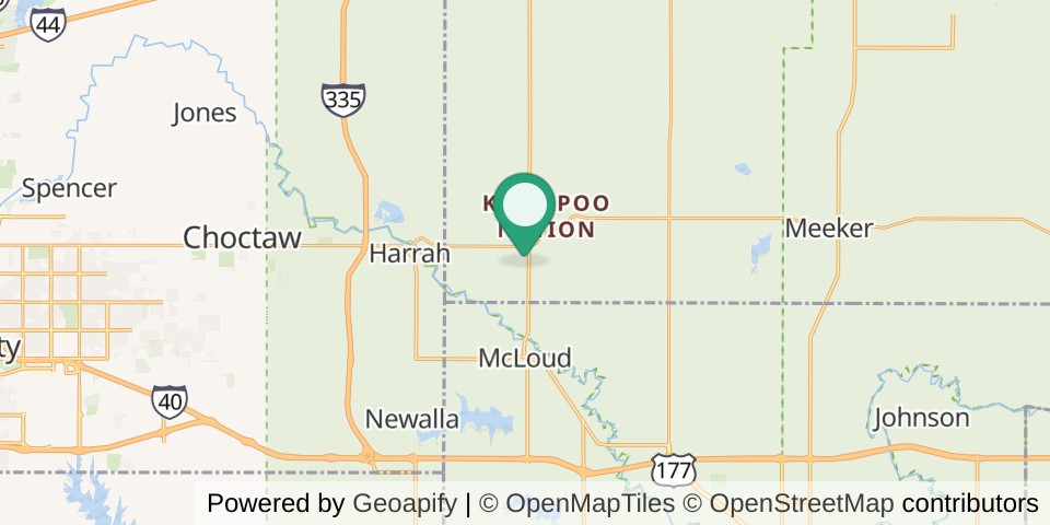 Map of October 30! Kickapoo Community Childcare Center Grand Opening and Celebration